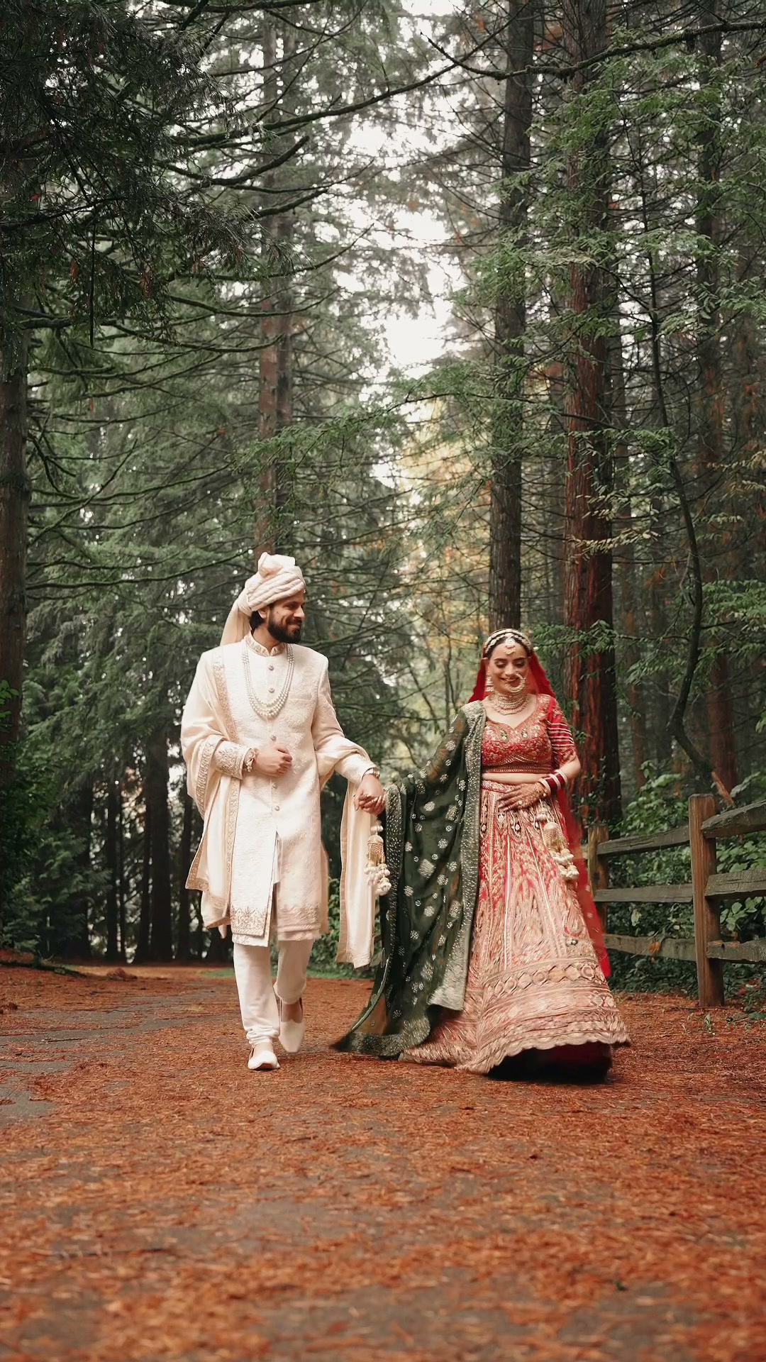 Sikh Wedding Couple Forest Cinematography, Vancouver, wedding cinematography near Ladner